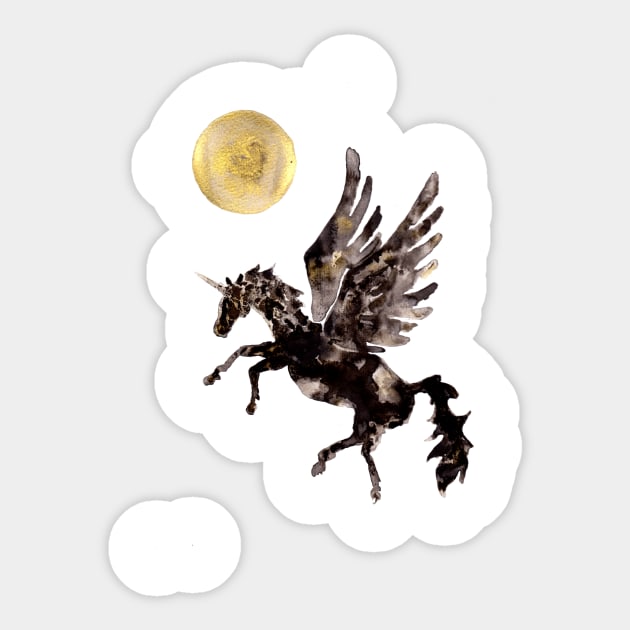 Dark Unicorn Sticker by ZeichenbloQ